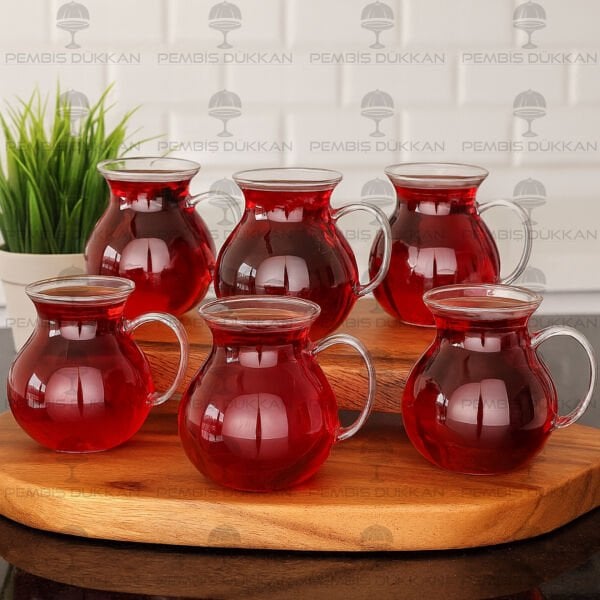 6'LI KEYFİ ALA BOROSİLİKAT CAM BARDAK