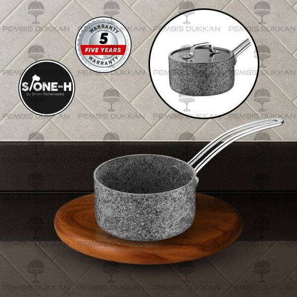 BRİONİ STONE-H 16 CM KAPAKLI SOS TENCERESİ