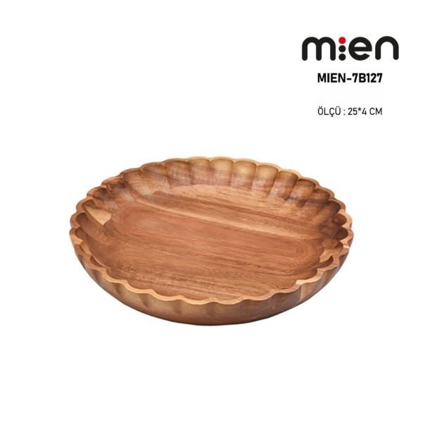 AKASYA TIRTIK KENARLI 25 CM KASE (7B127)