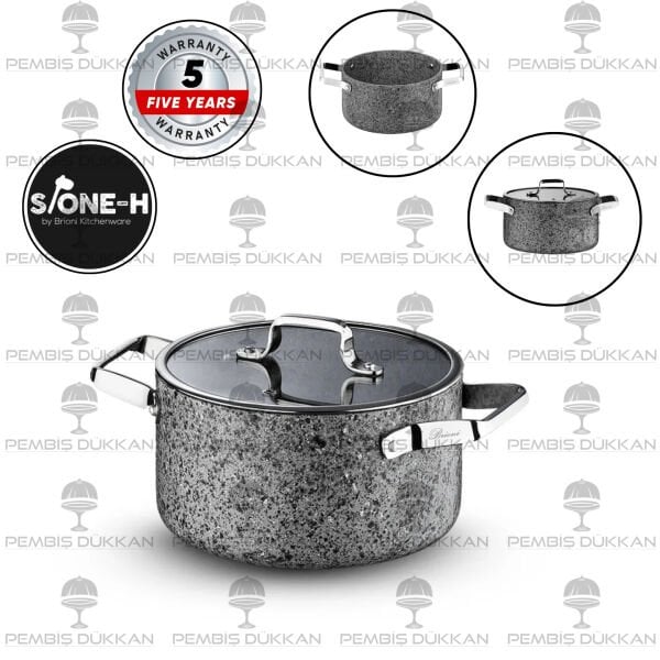 BRİONİ STONE-H 22 CM DERİN TENCERE