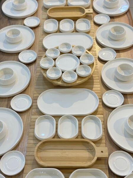 BAMBU PORSELEN KAHVALTI SET NO 12 ( KİŞİ ADEDİ SEÇİNİZ )