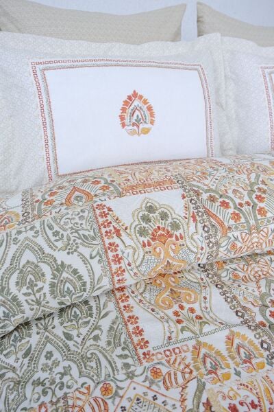 SAHARA TEK KİŞİLİK PAMUK BATTANİYELİ NEVRESİM TAKIMI STONE