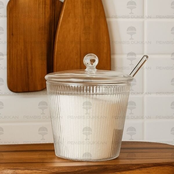 ÇİZGİLİ MODEL CAM ŞEKERLİK (1J08)