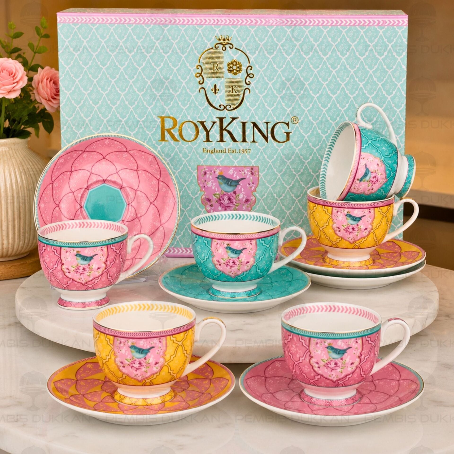 QUSH 6 KİŞİLİK KAHVE FİNCAN TAKIMI (085)