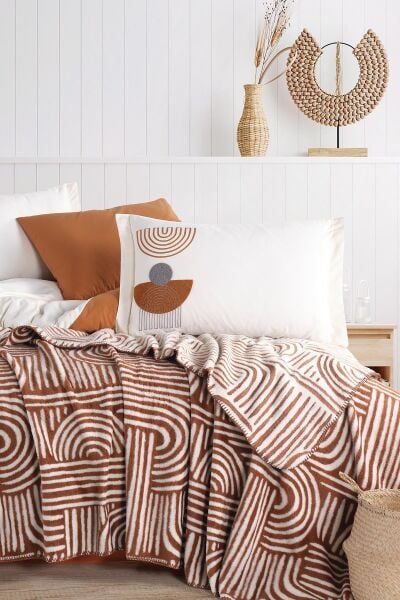 BABİL ÇİFT KİŞİLİK BATTANİYELİ NEVRESİM TAKIMI KİREMİT