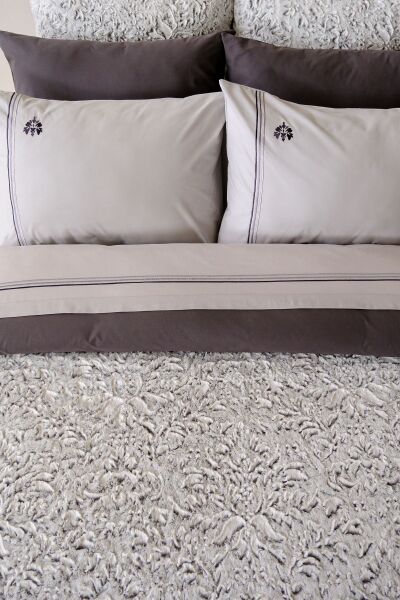 WİLD HOME ÇİFT KİŞİLİK KÜRKLÜ YATAK ÖRTÜSÜ TAKIMI - VENDİTA GRİ