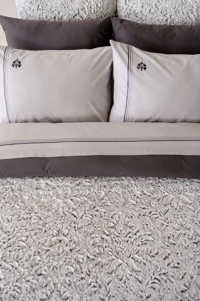 WİLD HOME ÇİFT KİŞİLİK KÜRKLÜ YATAK ÖRTÜSÜ TAKIMI - VENDİTA GRİ