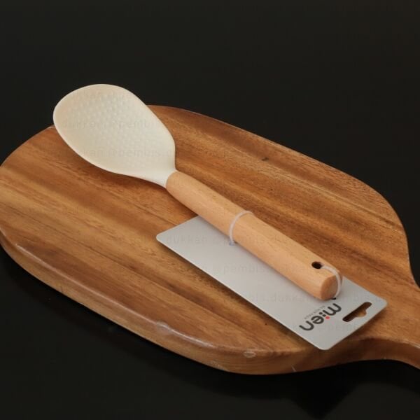 KREM BAMBU SAPLI BOHO SİLİKON SPATULA & KAŞIK (1440)