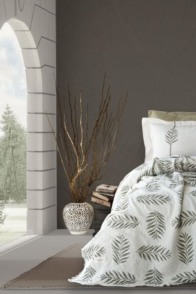 OLİVE EART ÇİFT KİŞİLİK PİKE TAKIMI - YEŞİL