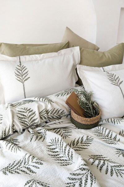 OLİVE EART ÇİFT KİŞİLİK PİKE TAKIMI - YEŞİL