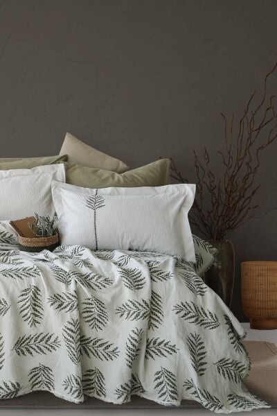 OLİVE EART ÇİFT KİŞİLİK PİKE TAKIMI - YEŞİL