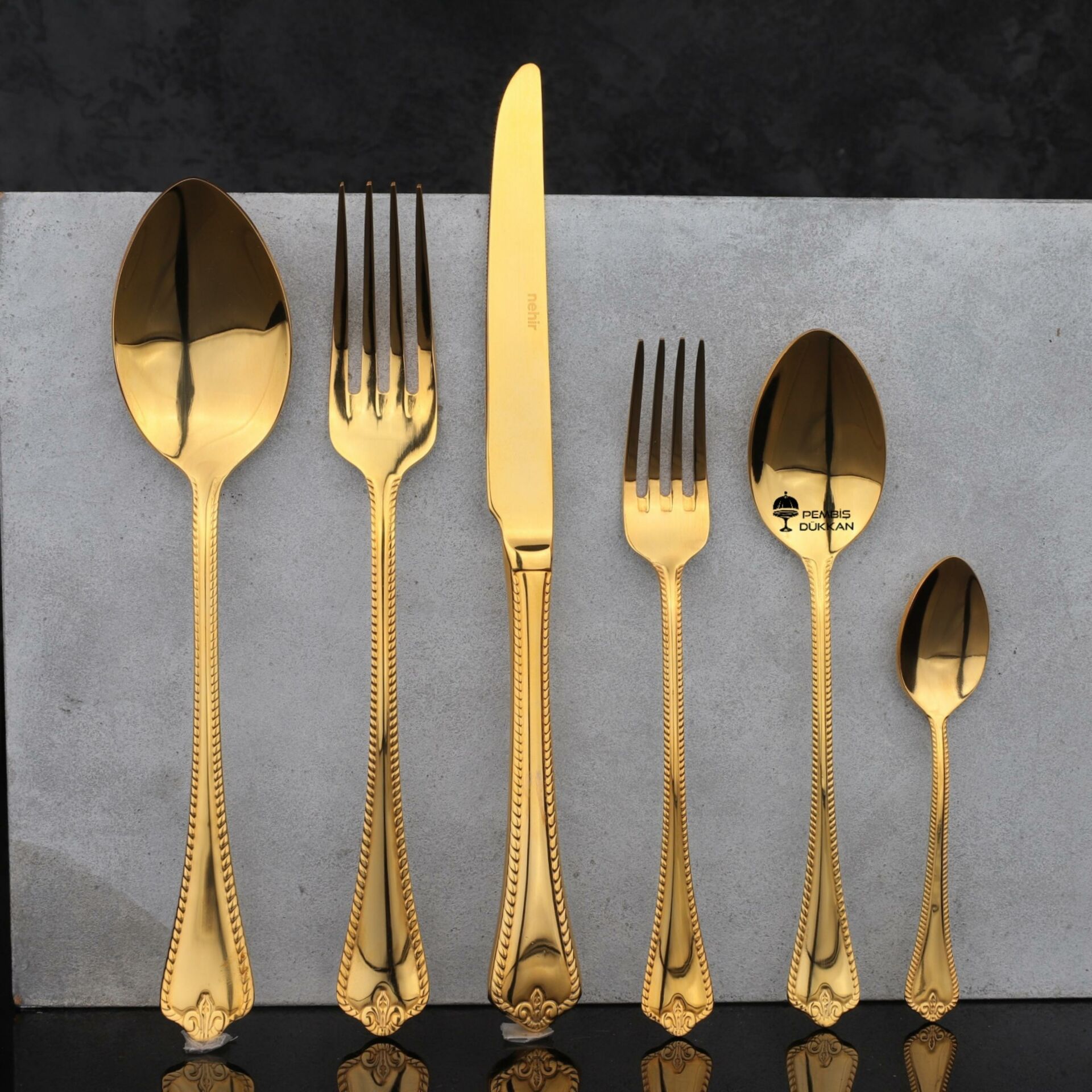 NEHİR FULYA 36 PARÇA GOLD TİTANYUM ÇKB SET