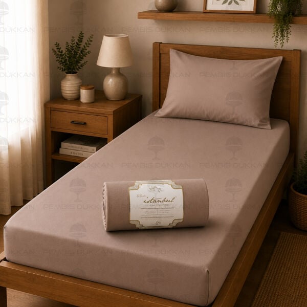 Ranforce Fitted Lastikli Çarşaf Set 100 X 200cm - Açık Kahve
