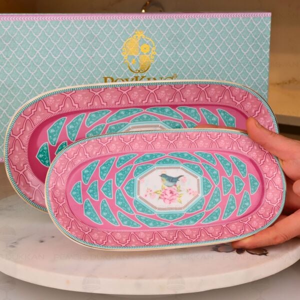 Qush 2li Kayık Set Pembe