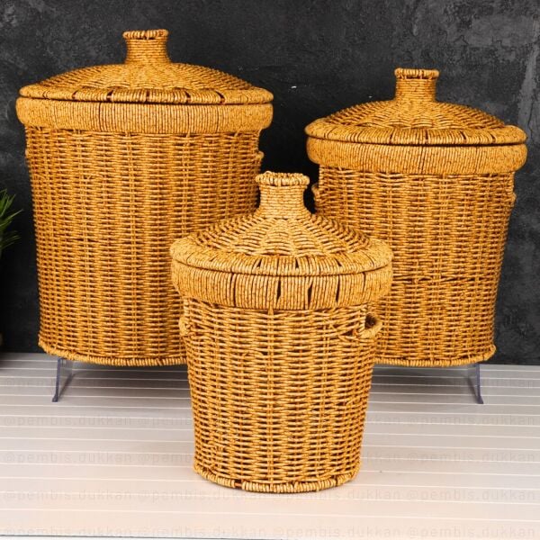 3LÜ RATTAN, YUVARLAK PATATES - SOĞAN - SARIMSAK SEPETİ