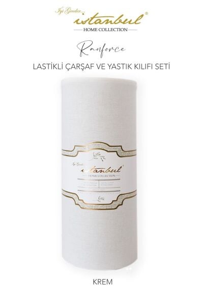 Ranforce Fitted Lastikli Çarşaf Set 120 x 200cm - Krem