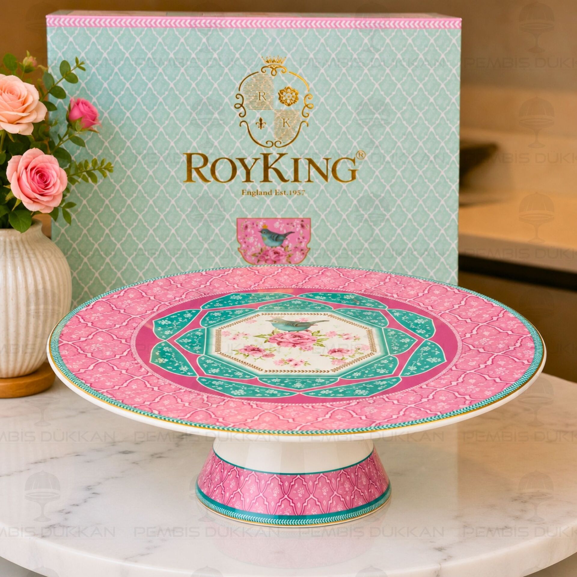 OUSH PEMBE AYAKLI PASTA STANDI (089)