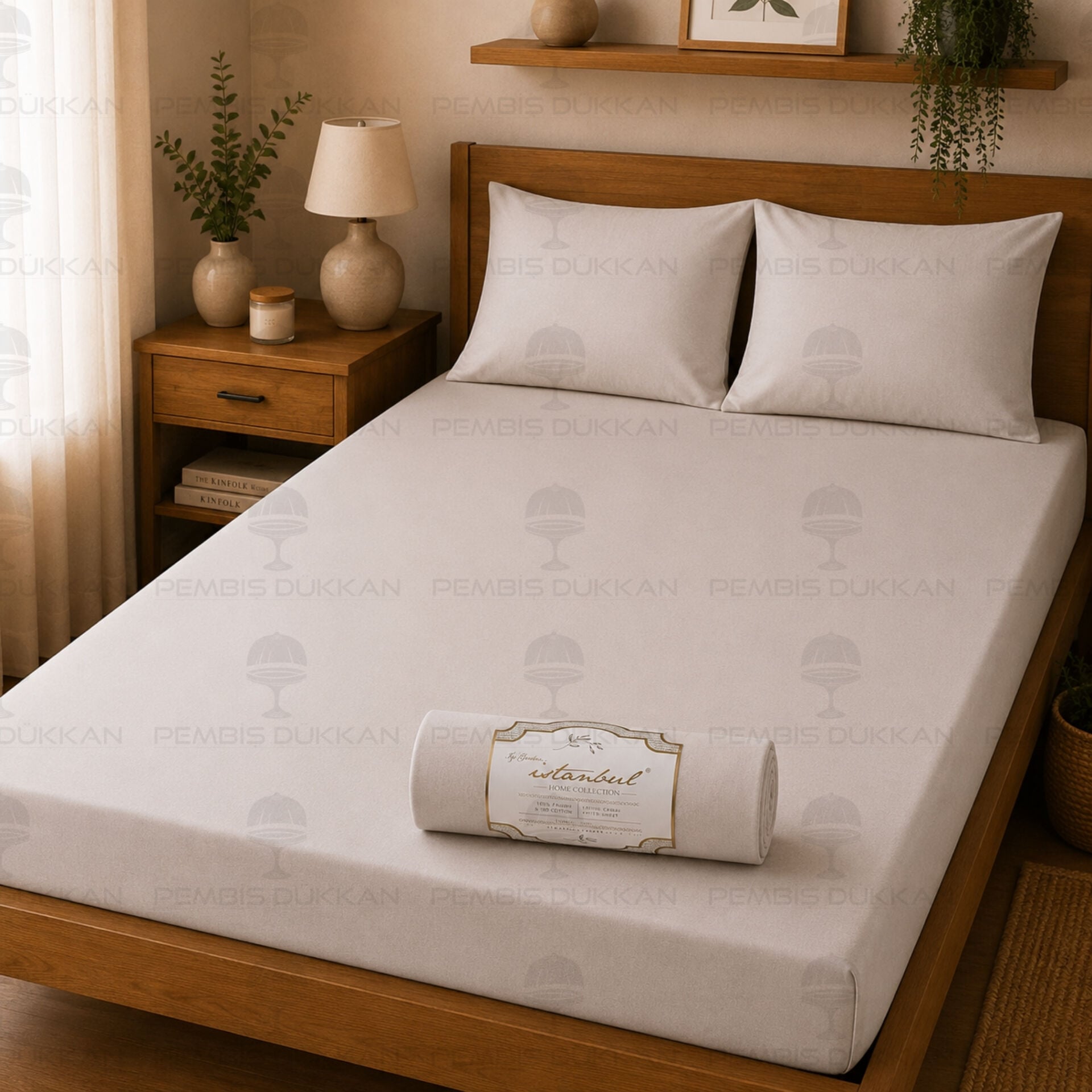 Ranforce Fitted Lastikli Çarşaf Set 160 X 200cm - Açık Bej
