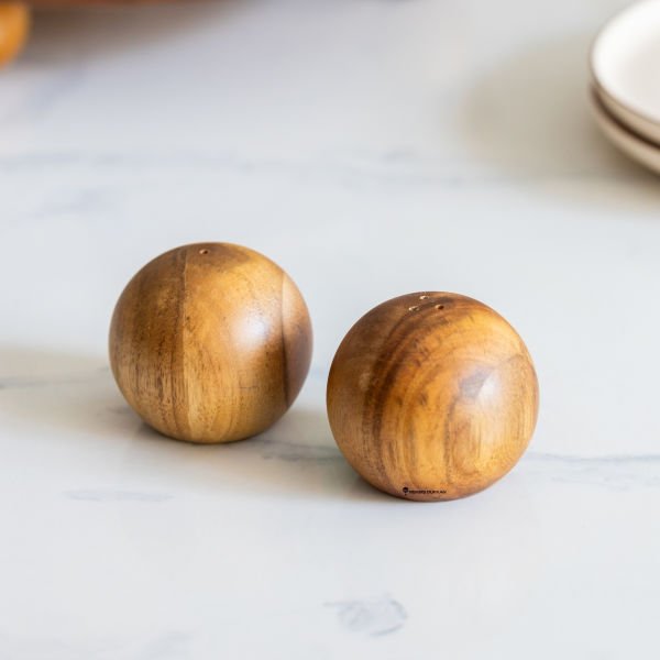 2Lİ AKASYA TOP TUZLUK & BİBERLİK (7B24)