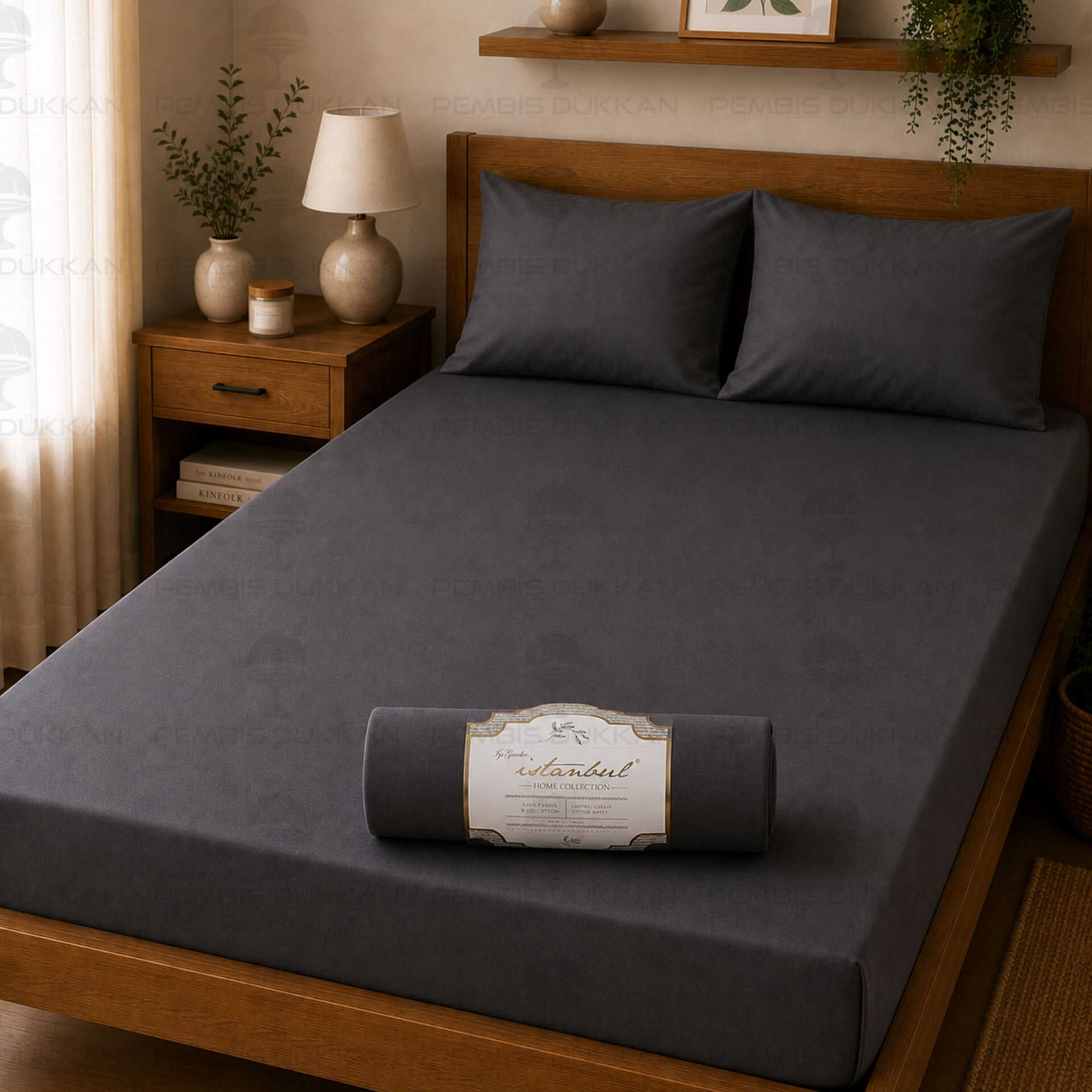 Ranforce Fitted Çarşaf Set 160 X 200cm - Antrasit