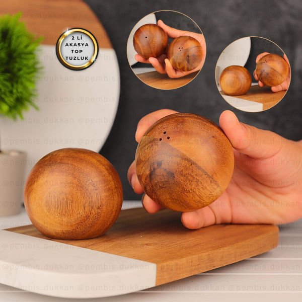 AKASYA 2Lİ TOP TUZLUK BİBERLİK (7B24)