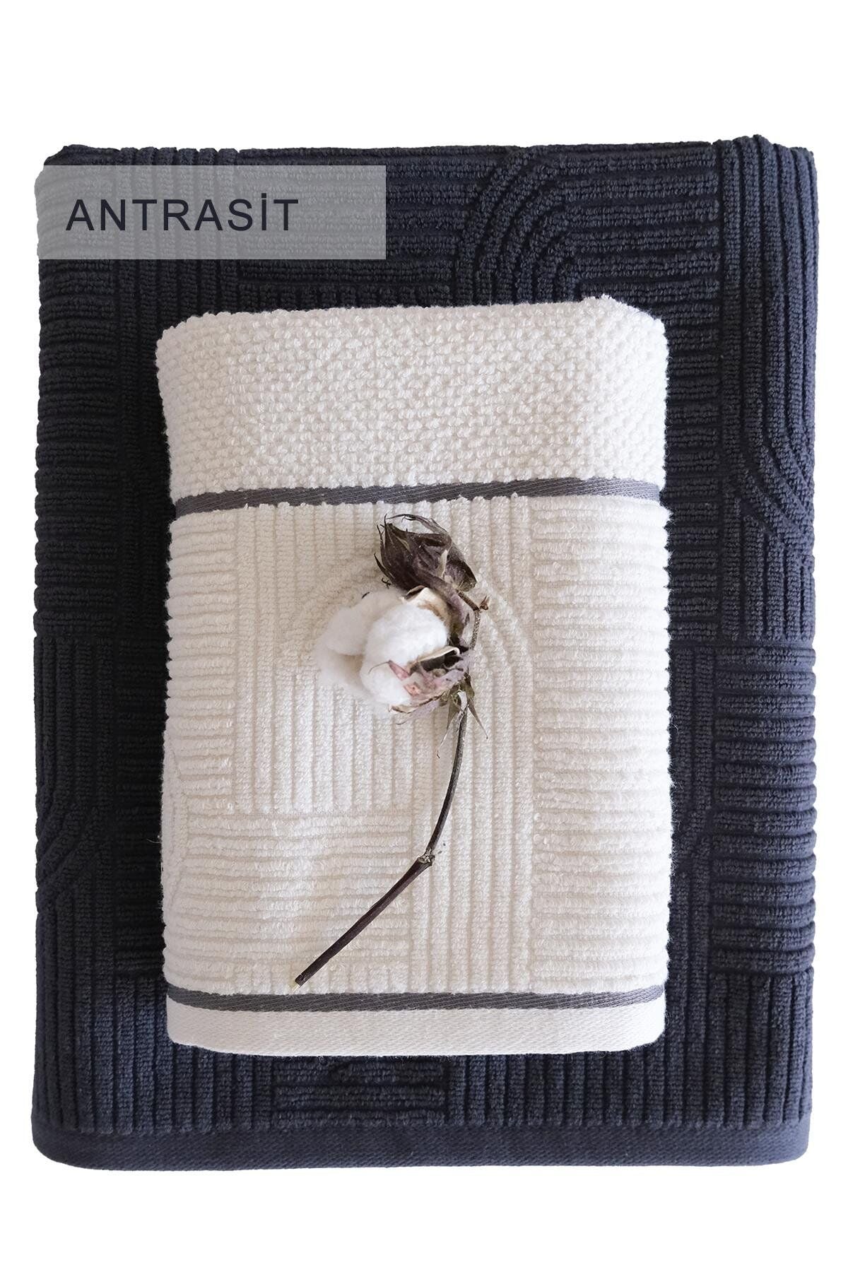 BABİL HAVLU SETİ ANTRASİT (50x90*90x150CM)