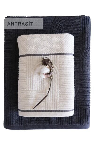 BABİL HAVLU SETİ ANTRASİT (50x90*90x150CM)