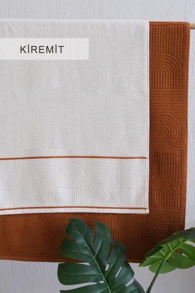 BABİL HAVLU SETİ KİREMİT (50x90*90x150CM)
