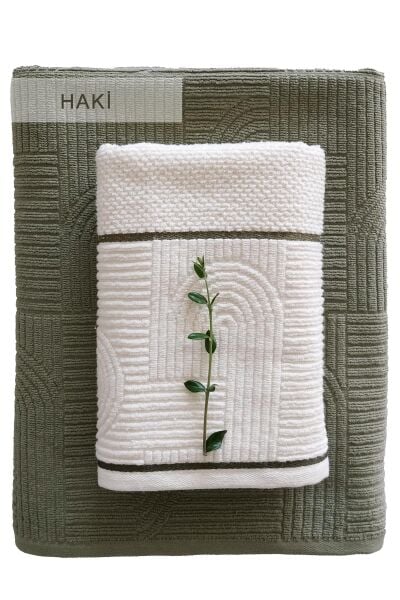 BABİL HAVLU SETİ HAKİ (50x90*90x150CM)