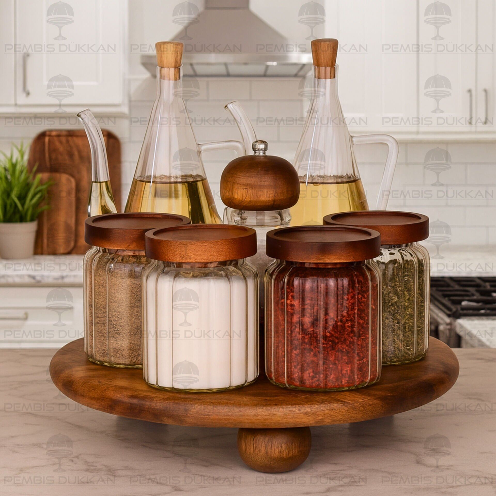 ÇİZGİLİ İBRİK YAĞDANLIK, MENNY OCAK YANI KÖŞE KOMBİN SET NO2