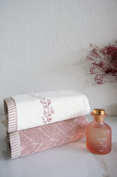 DAFNE ODA KOKULU 50X90CM 2Lİ HAVLU SETİ - GÜL KURUSU