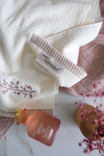 DAFNE ODA KOKULU 50X90CM 2Lİ HAVLU SETİ - GÜL KURUSU