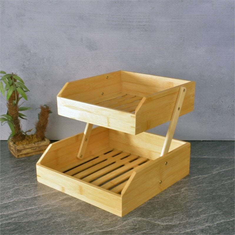 THN 2 KATLI BAMBU ÇOK AMAÇLI SUNUMLUK RAF