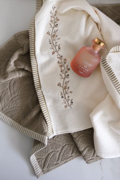 DAFNE ODA KOKULU 50X90CM 2Lİ HAVLU SETİ - HAKİ