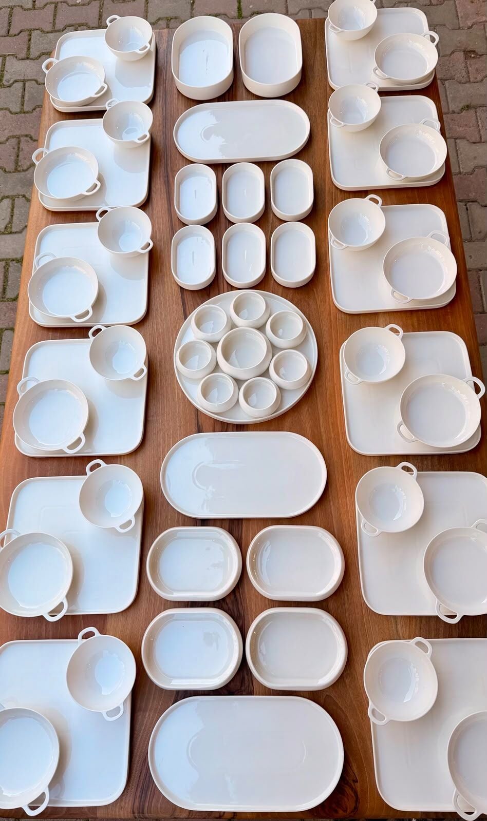60 PARÇA KARE PORSELEN 5 ÇAYI & KAHVALTI SET (KİŞİ ADEDİ SEÇİNİZ)