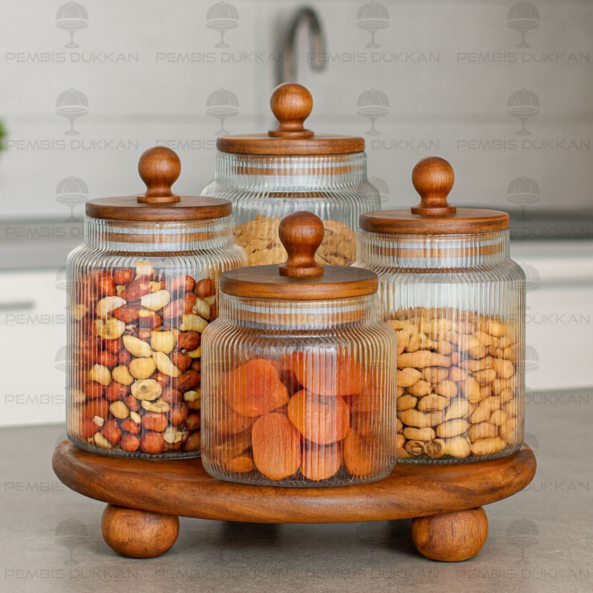 TOP AYAKLI TOFİ KAVANOZ KOMBİN SET NO1