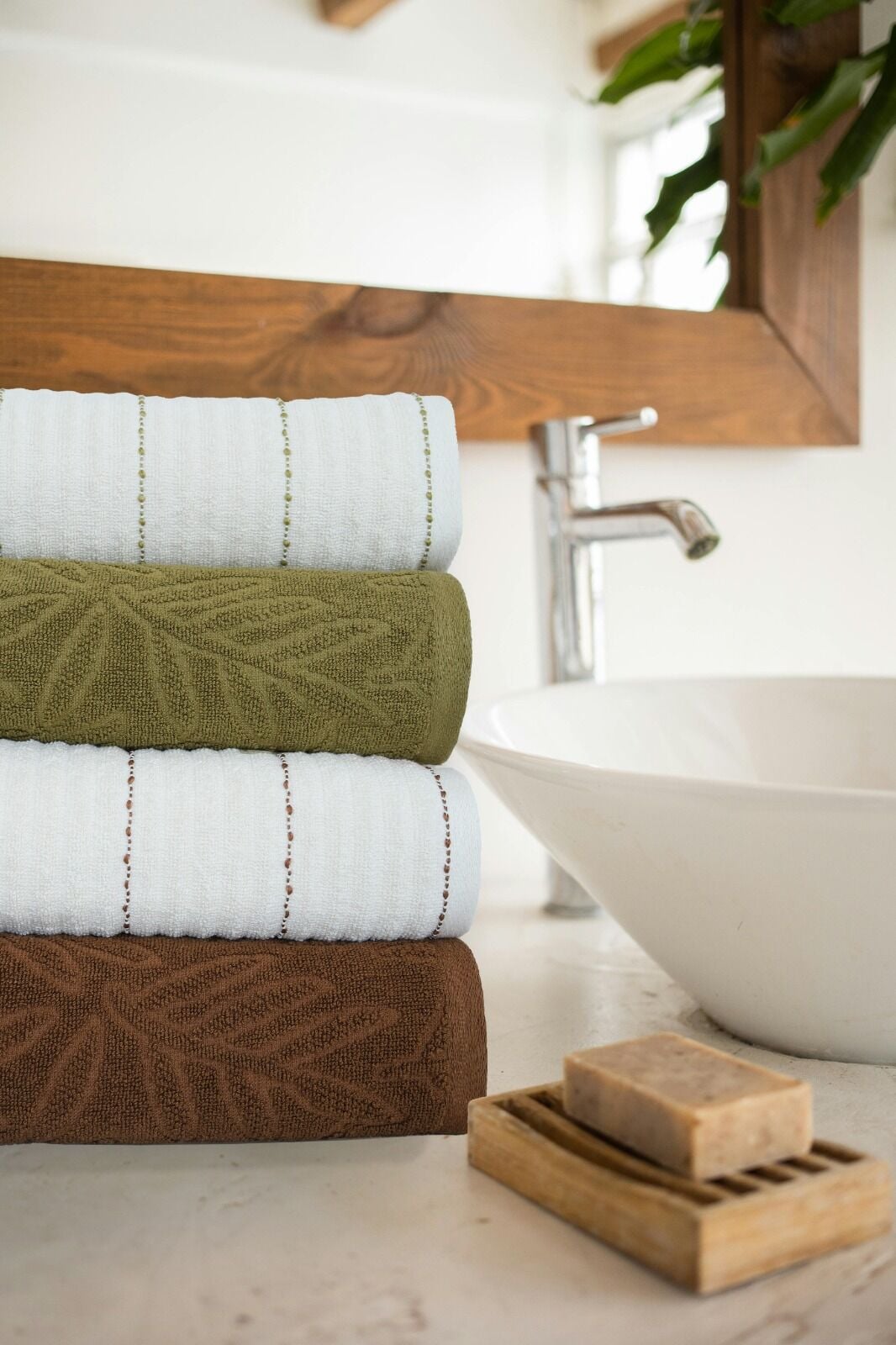 OLİVE EART 50X90CM 4LÜ HAVLU SETİ