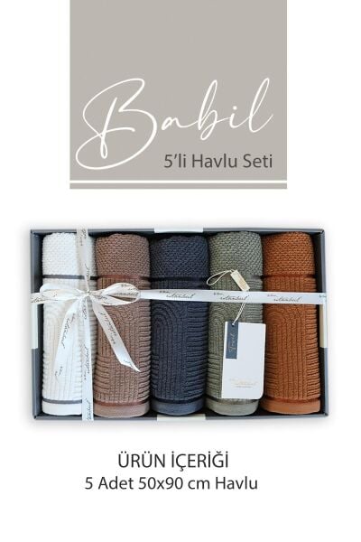 BABİL 50X90CM 5Lİ HAVLU SETİ