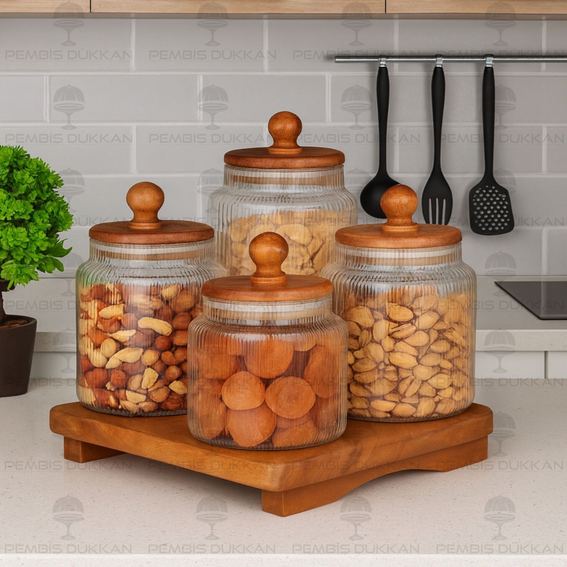 KARE STANDLI TOFİ KAVANOZ KOMBİN SET NO2