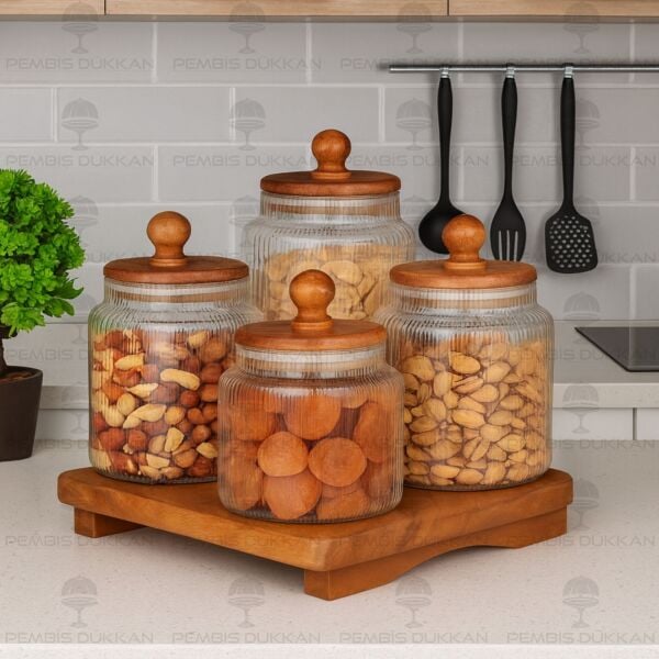KARE STANDLI TOFİ KAVANOZ KOMBİN SET NO2