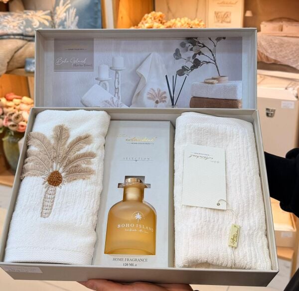 BOHO ISLAND ODA KOKULU 50X90CM 2Lİ HAVLU SETİ - KREM