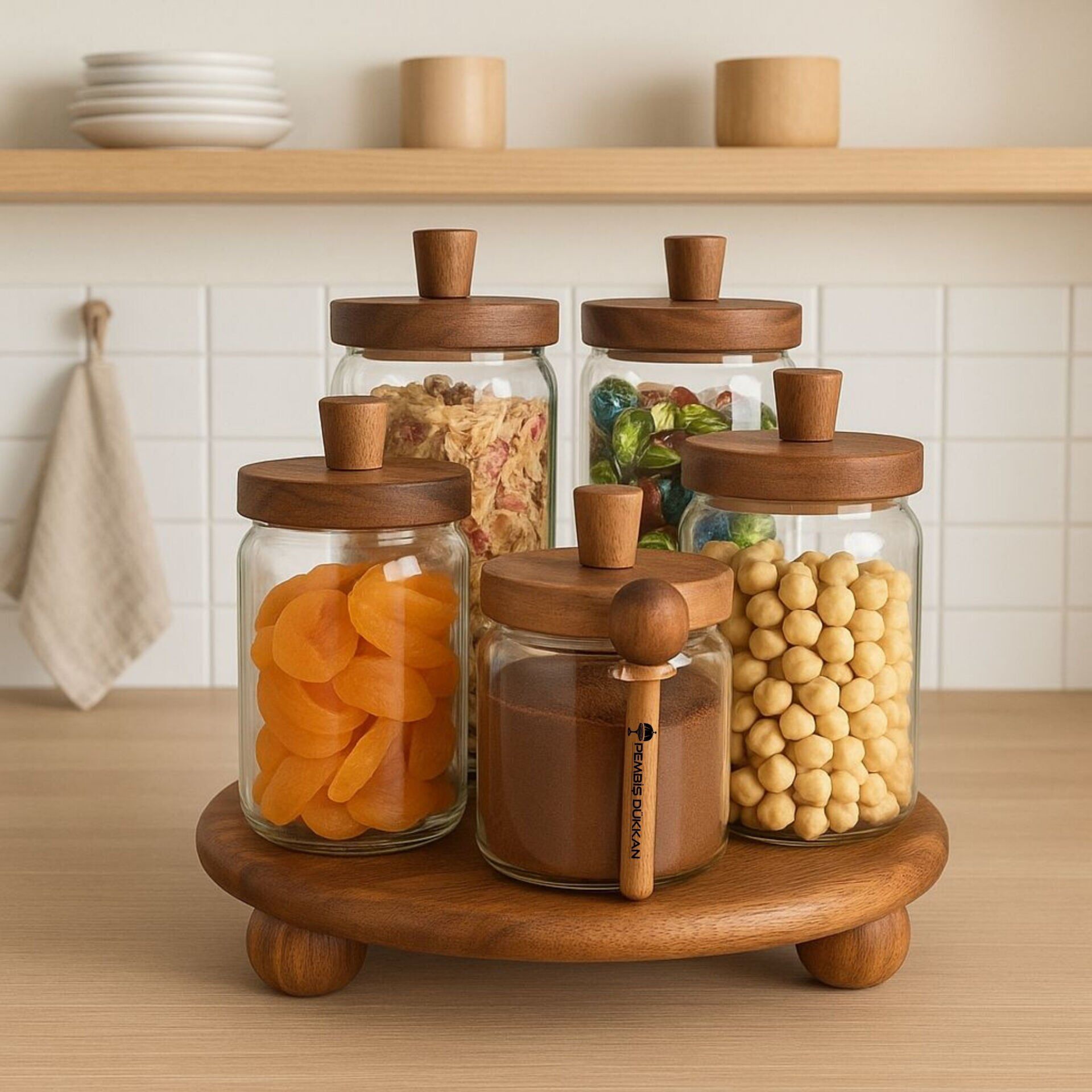 AKASYA KAPAKLI CAM KAVANOZ KOMBİN SET NO 13