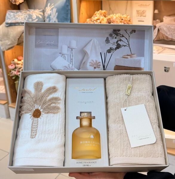 BOHO ISLAND ODA KOKULU 50X90CM 2Lİ HAVLU SETİ - BEJ