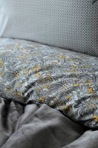 MY TOUCH ÇİFT KİŞİLİK KADİFELİ NEVRESİM TAKIMI -ANTİCA GREY