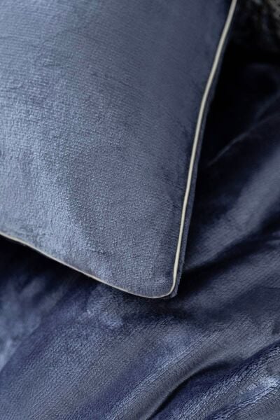 MY TOUCH ÇİFT KİŞİLİK KADİFELİ NEVRESİM TAKIMI -İNDİGO