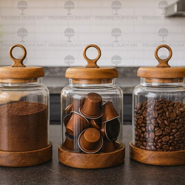 3LÜ LİLY 1100ML AKASYA KAPAKLI KAVANOZ SET (BOR-011)