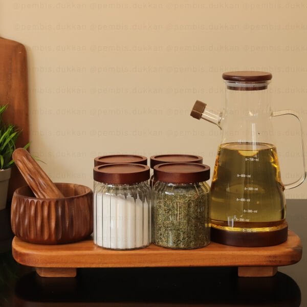 AKASYA OVAL ALTLIKLI YAĞDANLIK VE MENNY BAHARATLIK KOMBİN SET NO 1