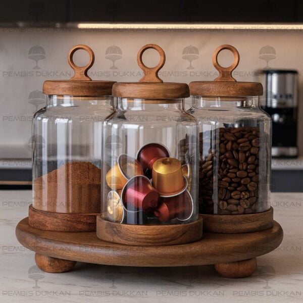 3LÜ LİLY TEZGAH ÜSTÜ KAVANOZ KOMBİN SET NO2 (AKS142)