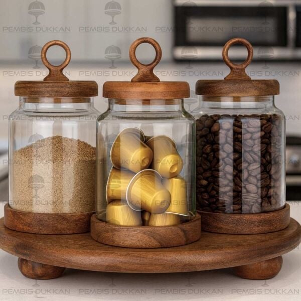 3LÜ LİLY TEZGAH ÜSTÜ KAVANOZ KOMBİN SET NO2 (AKS142)