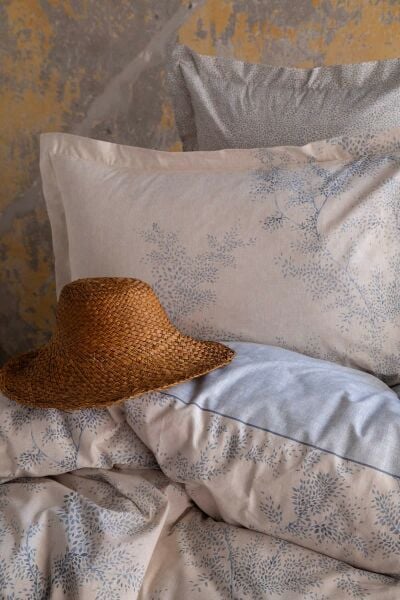 MİLA ÇİFT KİŞİLİK NEVRESİM TAKIMI - MAVİ